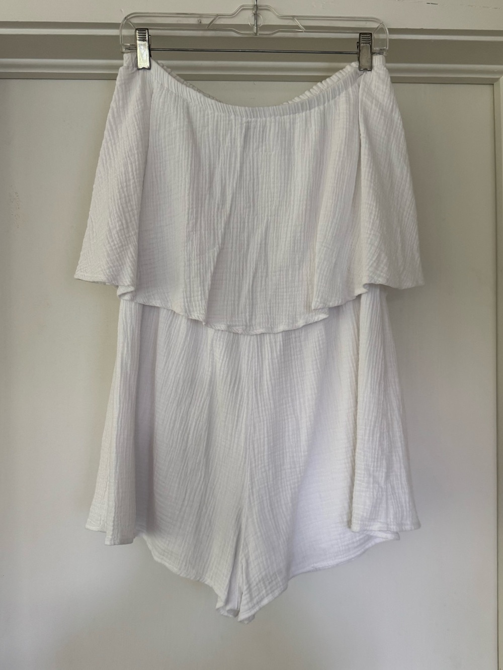 Show Me Your Mumu XL white gauze strapless romper - Picture 2 of 5